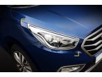 Накладки хром на передние фары хромированные Hyundai Tucson IX35 2014-2015