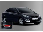 Молдинги противотуманные фар (передн+задн) хромированные Hyundai Solaris Hatchbeck 2011-2014