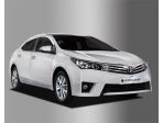 Дефлекторы (ветровики) окон хромированные Toyota Corolla 2014-2018