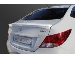 Спойлер белый на кромку багажника Hyundai Solaris 2011-2016