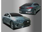 Хромовые молдинги на бампера Hyundai Elantra Avante AD 2016-2018