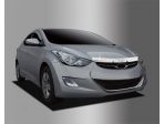 Дефлектор капота (Мухобойка) хромированный Hyundai Elantra Avante MD 2011-2016