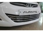 Накладки на решетку радиатора хром Hyundai Elantra Avante MD 2014-2016