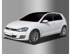 Дефлекторы (ветровики) окон темные для Volkswagen Golf 2012 - 2023