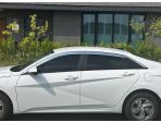 Дефлекторы (ветровики) окон хром из 6 частей Hyundai Elantra Avante 2024-2025