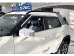 Дефлекторы (ветровики) окон темные с хром полоской для Ssang Yong Torres 2022-2025