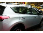 Дефлекторы (ветровики) хром из 6 частей окон для Toyota Rav4 2013-н.в.