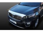 Дефлектор капота хром  для KIA Sorento Prime 2015-2020