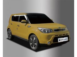 Хром дефлекторы (ветровики) окон для Kia Soul (PS) 2015-2018