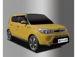 Черные дефлекторы (ветровики) окон для Kia Soul (PS) 2015-2018