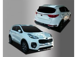 Хром пакет молдингов на птф и отражатели для KIA SPORTAGE 2016-2020