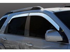 Хромированные дефлекторы на окна Kia Sportage 2004-2010