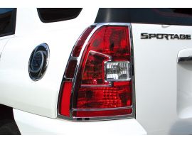 Хромированные накладки на задние фонари Kia Sportage 2008-2009