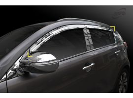 Хром дефлекторы (ветровики) окон Kia Sportage R 2010-2016