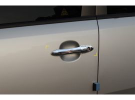 Накладки ручек дверей хром с карбон вставкой Kia Sportage R 2010-2016
