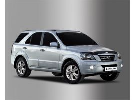 Декоративные накладки фар Дефлектор капота (Мухобойка) KIA Sorento 2002-2008