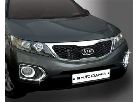 Молдинги противотуманных фар (перед+зад) Kia Sorento 2009-2012