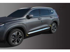 Хромированные молдинги дверей на Hyundai Santa Fe TM 2019-2024