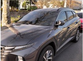 Дефлекторы (ветровики) окон с хром молдингом из 6 штук для Hyundai Tucson NX4 2021-2024