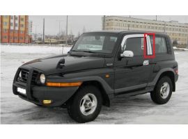 Хромированные накладки на стойки дверей для SsangYong Korando 1996-2005 / Tagaz Tager 2004-12