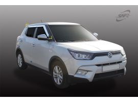 Ветровики (Дефлекторы) Дефлекторы (ветровики) окон хром для SsangYong Tivoli