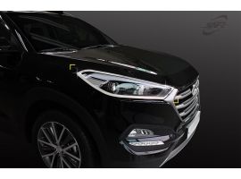 Накладки на передние фары хромированные Hyundai Tucson TL 2015-2020