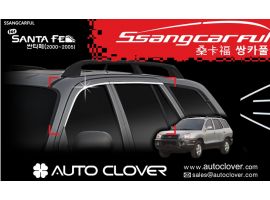 Хромированные накладки на верх окон для Hyundai Santa Fe Classic 2001-2006