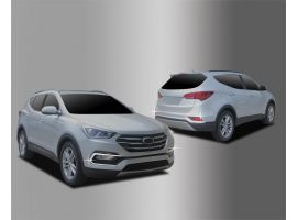 Хром молдинги передних ПТФ и задних отражателей Hyundai Santa Fe DM 2015-2018