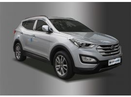 Молдинги передних фар хромированные Hyundai Santa Fe DM 2012-2015 / Grand Santa Fe / Maxcruz 2013-2016