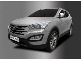 Набор хромированных молдингов переднего и заднего бампера Hyundai Santa Fe DM 2012-2016