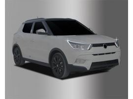 Накладки (молдинги) фар хромированные для SsangYong Tivoli