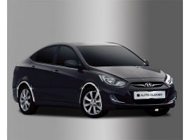 Молдинги хром на колесные арки для Hyundai Solaris 2011-2016