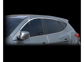 Молдинги окон верхние хромированные Hyundai Tucson IX35 2009-2015