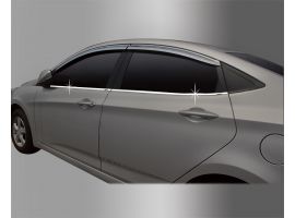 Молдинги окон нижние хром Hyundai Solaris Sedan / Hatchback 2011-2016