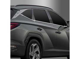 Хромированные молдинги на низ окон 6 частей для Hyundai Tucson NX4 2021-2024