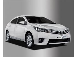 Ветровики (Дефлекторы) Дефлекторы (ветровики) окон хромированные Toyota Corolla 2014-2018