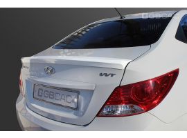 Спойлер белый на кромку багажника Hyundai Solaris 2011-2016