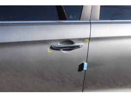 Ветровики (Дефлекторы) Хром накладки на ручки дверей для Hyundai Elantra / i30 / Solaris 2016-2020