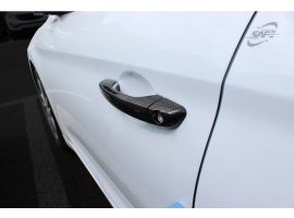 Ветровики (Дефлекторы) Накладки на ручки под карбон для Hyundai Elantra / i30 / Solaris 2016-2020
