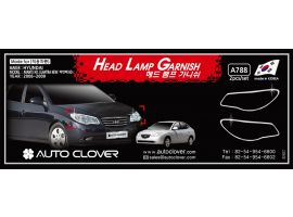 Молдинги передних фар хромированные Hyundai Avante Elantra HD 2006-2010
