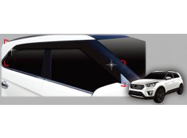 Ветровики (Дефлекторы) Дефлекторы (ветровики) окон темные для Hyundai Creta 2015-2020