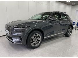 Дефлекторы (ветровики) окон с хром полоской из 6 частей на Hyundai Genesis GV70 2021-2024