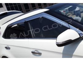 Дефлекторы (ветровики) окон хром для Hyundai Creta 2015-2020