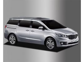 Декоративные накладки кузова Дефлекторы (ветровики) хром из 6 частей окон KIA ALL NEW CARNIVAL 2014-2020