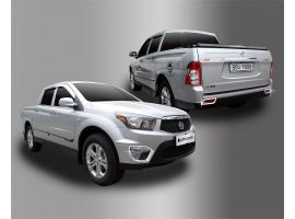 Хром комплект на противотуманные фары перед и зад SsangYong Actyon (Korando) Sports 2012-н.в.