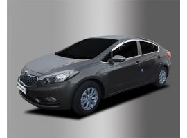 Ветровики (Дефлекторы) Дефлекторы (ветровики) окон хромированные KIA K3 CERATO 2013-2017